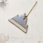 Handmade Stoneware Mountain Ornament: Snowy Peak Christmas Decoration, thumbnail 2 of 5