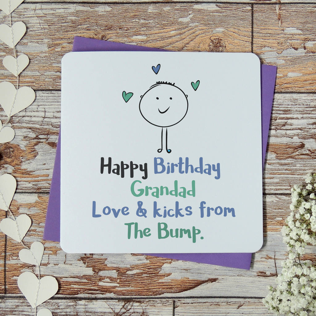 happy birthday grandfather love and kicks the bump card by parsy card ...