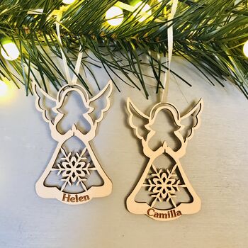 Personalised Christmas Tree Angels, 2 of 3