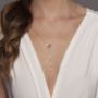 Gold Plated Or Sterling Silver Pearl Lariat Necklace, thumbnail 1 of 6