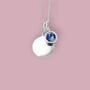 Genuine Sapphire Cz Necklace In Sterling Silver, thumbnail 5 of 12
