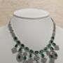 Emerald Green American Diamond Silver Set, thumbnail 5 of 10