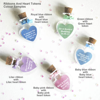 Personalised Wedding Favours Heart Bottles, 2 of 5