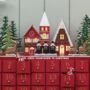 Red Reusable Wooden Advent Calendar With LED Lighting, thumbnail 2 of 4