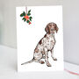 German Shorthaired Pointer Christmas Card | Gsp, thumbnail 1 of 2