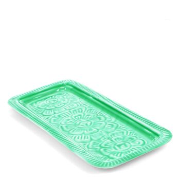 Green Enamel Floral Trinket Tray, 4 of 6