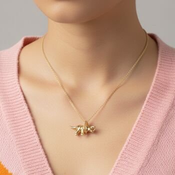 T Rex Triceratops Or Brontosaurus Dinosaur Necklace, 2 of 5