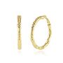 Gold Plated Oversized Bamboo Hoop Earrings, thumbnail 4 of 6