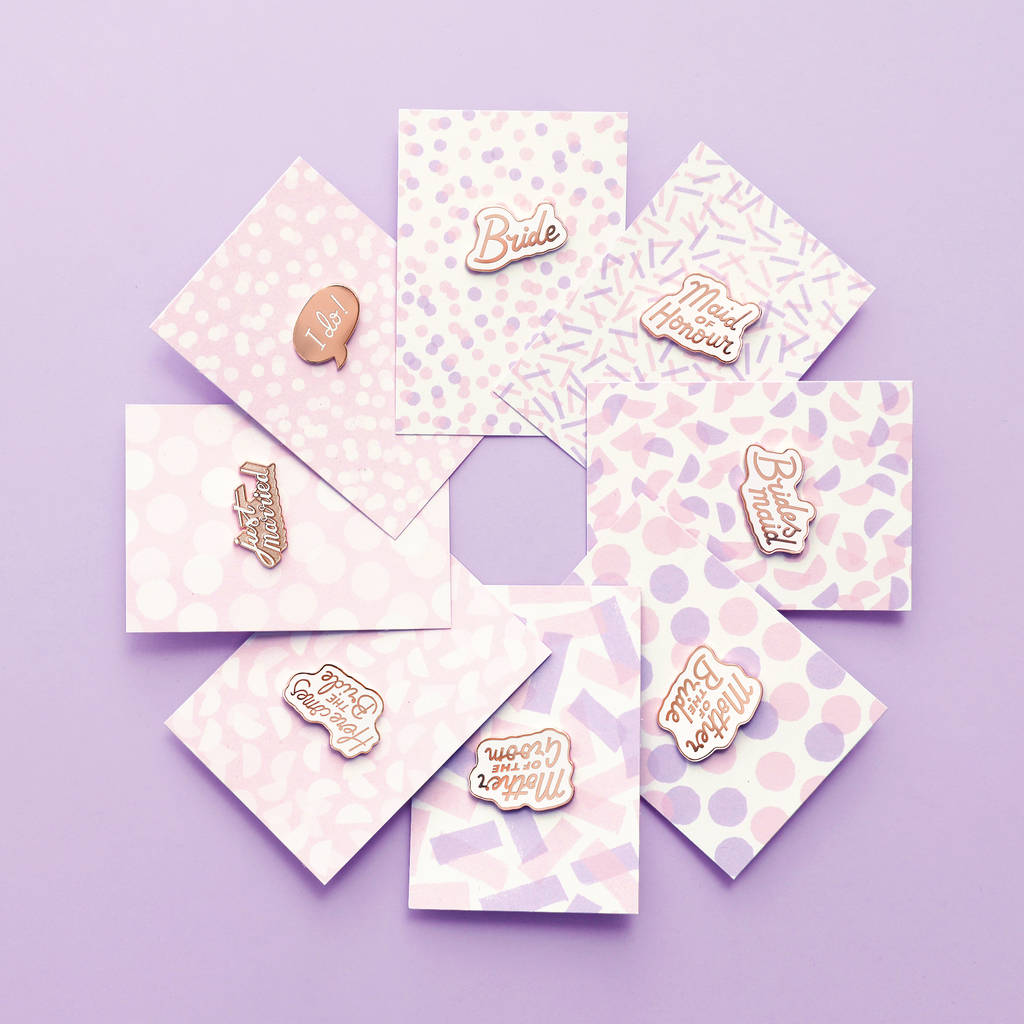 'Bridesmaid' Enamel Pin By Alphabet Bags | notonthehighstreet.com