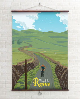 Way Of The Roses Cycling Travel Poster Art Print, 2 of 6