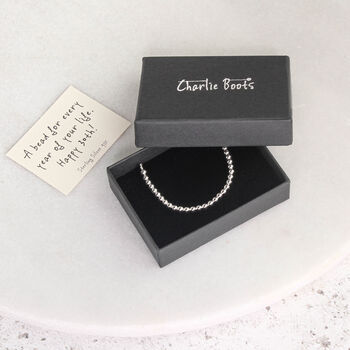 Sterling Silver 30th Birthday 30 Beads Slider Bracelet, 3 of 7