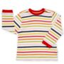 Stripe Print 100% Organic Cotton Long Sleeve T Shirt, thumbnail 2 of 3