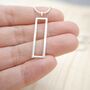 Recycled Silver Vertical Frame Necklace, thumbnail 2 of 5