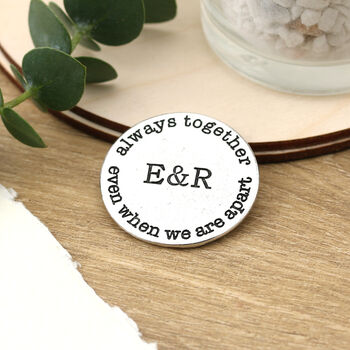 Always Together Personalised Pewter Message Token, 4 of 7