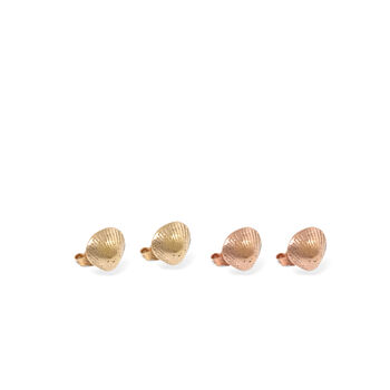 Shell Stud Earrings Gold, 3 of 6