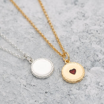 Jammie Dodger Necklace, Sterling Silver Or Gold Plated, 2 of 12