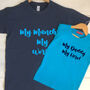 Personalised Dad And Child My Hero T Shirt Set, thumbnail 1 of 8