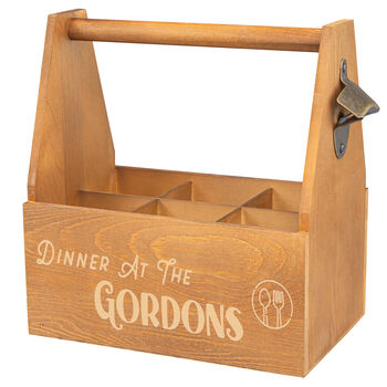 Personalised Family Dinner Wooden Sauce/Utensils Caddy, 11 of 11