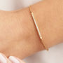Silver Or Gold Diamond Style Bar Bracelet, thumbnail 2 of 7
