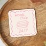 Book Club 24/Seven | Watermelon And Cream | Coaster, thumbnail 1 of 3