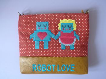 Robot Love Over Shoulder Bag, 4 of 4