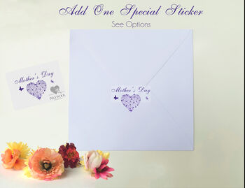 Purple Butterfly Heart Mum Birthday Card, 4 of 12