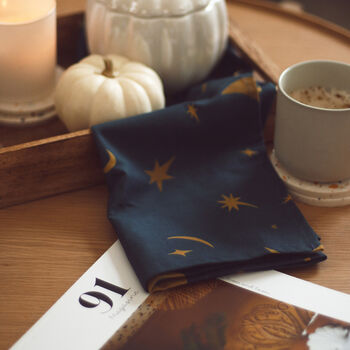 Illustrated Celestial Pattern 100% Cotton Tea Towel, 6 of 6