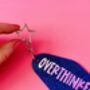 The 'Overthinker' Sparkly Motel Keyring / Relatable Gift For Her / Birthday Gift Or Stocking Filler, thumbnail 5 of 7