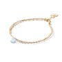 March Aquamarine Gold And Silk Birthstone Bracelet, thumbnail 2 of 6