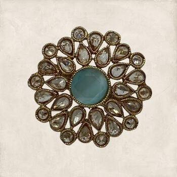 Damini Classic Antique Ring Aqua, 3 of 3