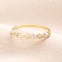 Sterling Silver Evil Eye Ring In Gold, thumbnail 1 of 2