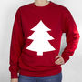 Minimalist Christmas Tree Unisex Sweatshirt, thumbnail 2 of 5
