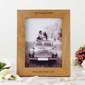 Personalised Solid Oak Photo Frame, 2 of 10