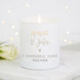 Wife Wedding Anniversary Gift Personalised Candle, thumbnail 1 of 10