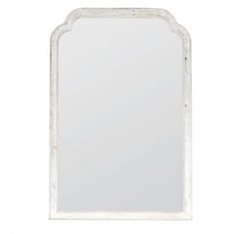 Distressed White Rectangle Wall Mirror, 3 of 3