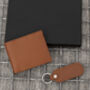 Mens Personalised Leather Wallet Gift Set, thumbnail 8 of 12