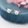 Sterling Silver Cute Little Pig Stud Earrings, thumbnail 1 of 10