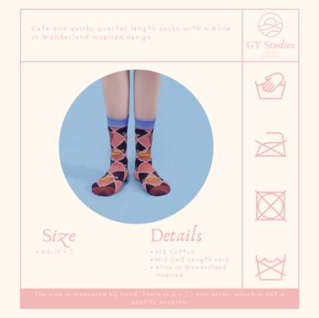 Cute Girl Mid Calf Length Soft Socks For Women, 3 of 4