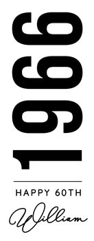 Personalised 60th Birth Year And Name Beer Glass, 3 of 7