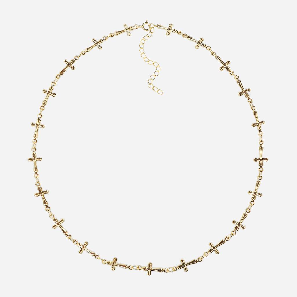 camille cross chain necklace by rock 'n rose | notonthehighstreet.com