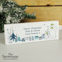 Personalised The Snowman And The Snowdog Wooden Mantel Decoration, thumbnail 5 of 6