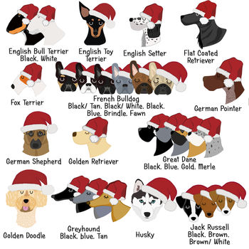 Personalised Dog Christmas Decoration Santa Hat, 6 of 12