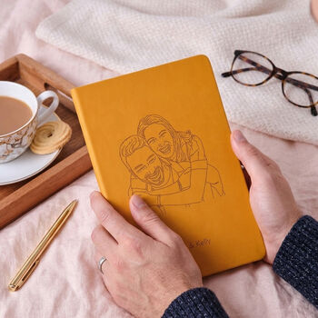 Personalised Line Drawing Portrait Notebook, 5 of 12