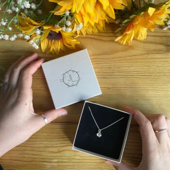 Petite Flower Pendant In Sterling Silver, 5 of 5