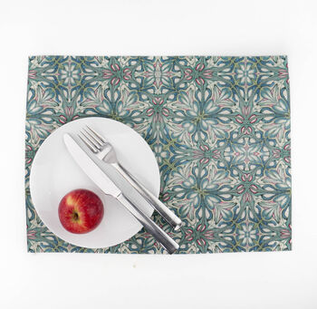 Flourishing Garden William Morris Canvas Dining Mat, 5 of 12