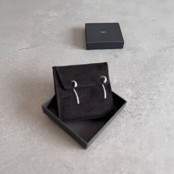 Flo Sculptural Drop Earrings – Modern Minimalist Sterling Silver, 10 of 10