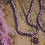 Long Length Amethyst Stone Necklace With Detail, thumbnail 3 of 5