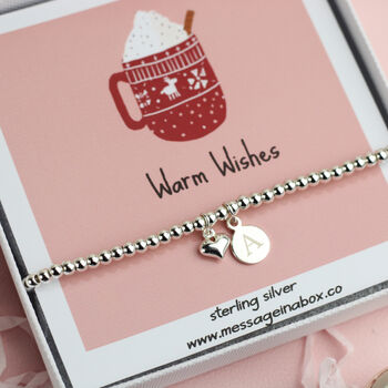 Christmas Warm Wishes Engraved Disc Bracelet, 2 of 8