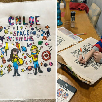 Personalised Colour It In Craft Sack, 4 of 12