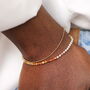 Small Brown Ombre Beaded Bracelet In Gold Plating, thumbnail 1 of 4